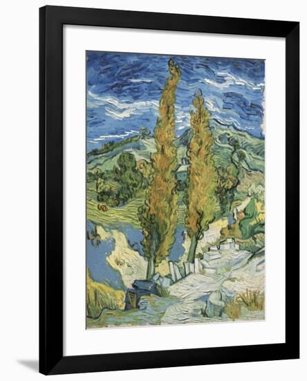 The Poplars at Saint-Remy, c.1889-Vincent van Gogh-Framed Art Print