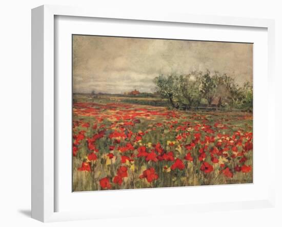 'The Poppy Field', c1900, (c1915)-George Hitchcock-Framed Giclee Print