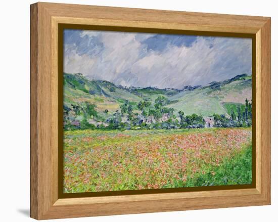 The Poppy Field Near Giverny, 1885-Claude Monet-Framed Premier Image Canvas