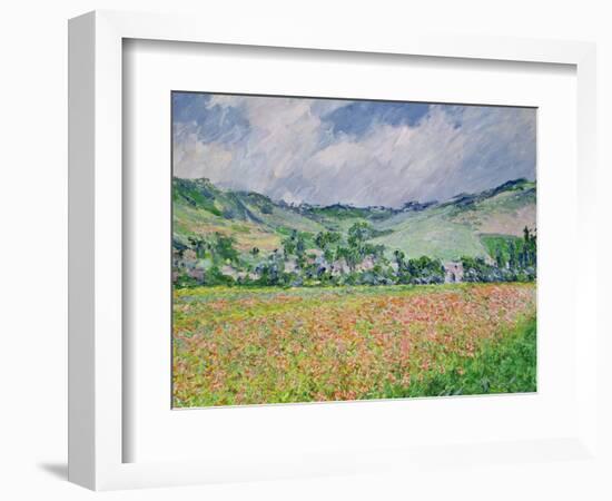 The Poppy Field Near Giverny, 1885-Claude Monet-Framed Premium Giclee Print