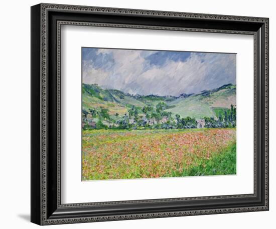 The Poppy Field Near Giverny, 1885-Claude Monet-Framed Premium Giclee Print