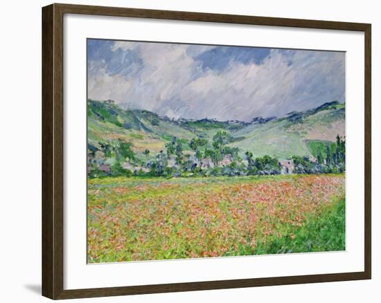 The Poppy Field Near Giverny, 1885-Claude Monet-Framed Giclee Print