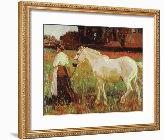 The Poppy Field-Sir Alfred Munnings-Framed Premium Giclee Print