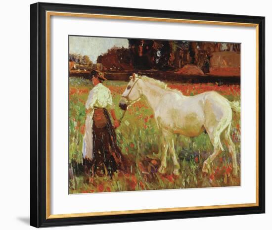 The Poppy Field-Sir Alfred Munnings-Framed Premium Giclee Print