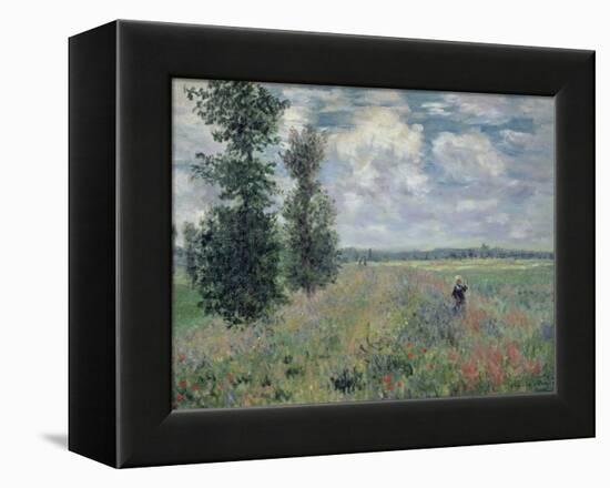 The Poppy Field-Claude Monet-Framed Premier Image Canvas