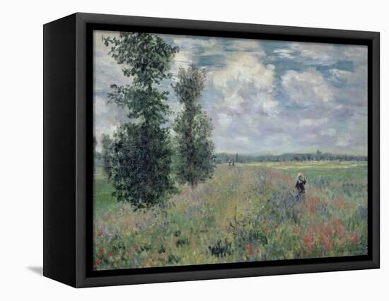 The Poppy Field-Claude Monet-Framed Premier Image Canvas