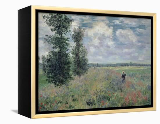 The Poppy Field-Claude Monet-Framed Premier Image Canvas