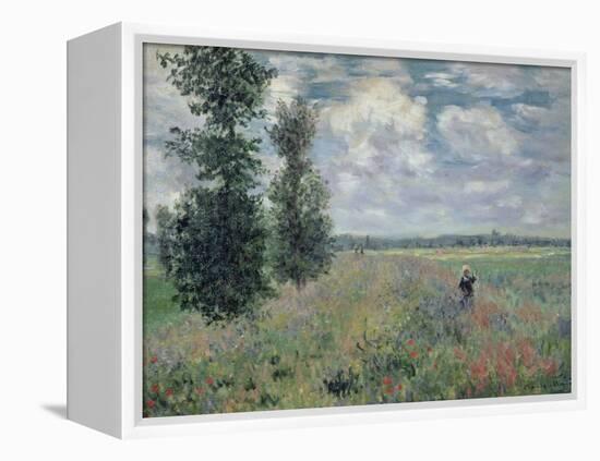 The Poppy Field-Claude Monet-Framed Premier Image Canvas