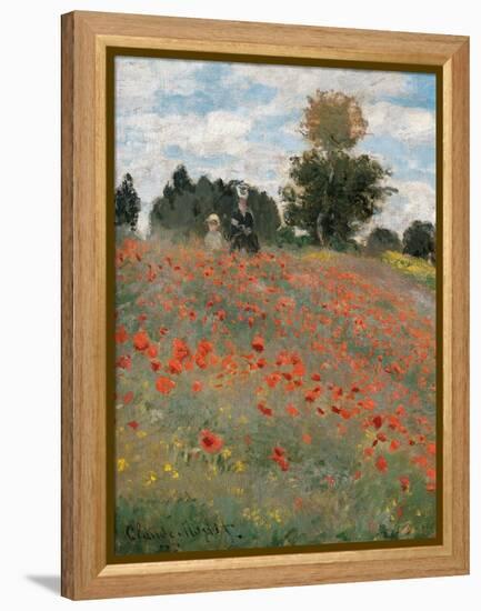 The Poppy Field-Claude Monet-Framed Premier Image Canvas