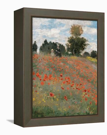 The Poppy Field-Claude Monet-Framed Premier Image Canvas