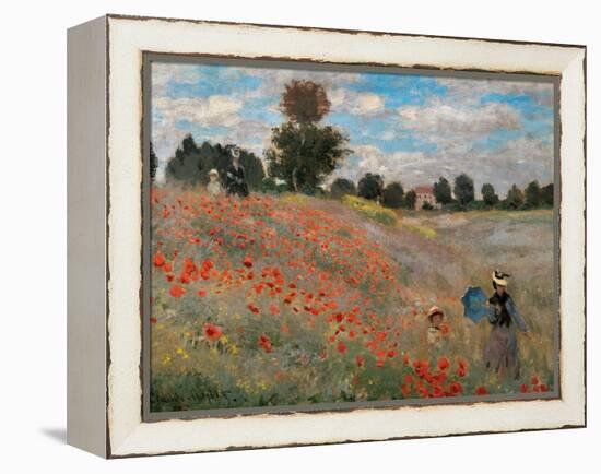 The Poppy Field-Claude Monet-Framed Premier Image Canvas