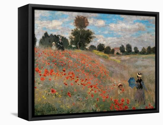 The Poppy Field-Claude Monet-Framed Premier Image Canvas