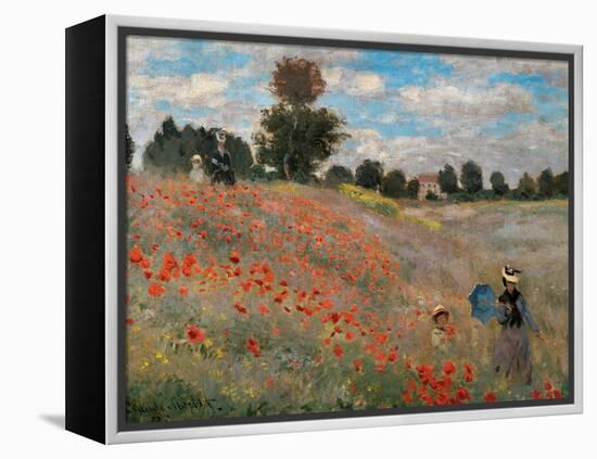 The Poppy Field-Claude Monet-Framed Premier Image Canvas