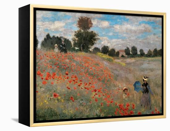 The Poppy Field-Claude Monet-Framed Premier Image Canvas