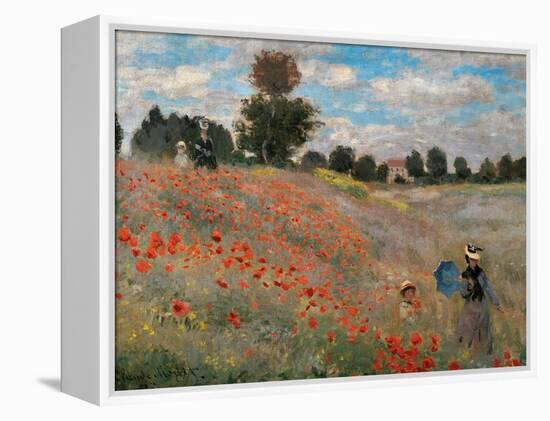 The Poppy Field-Claude Monet-Framed Premier Image Canvas