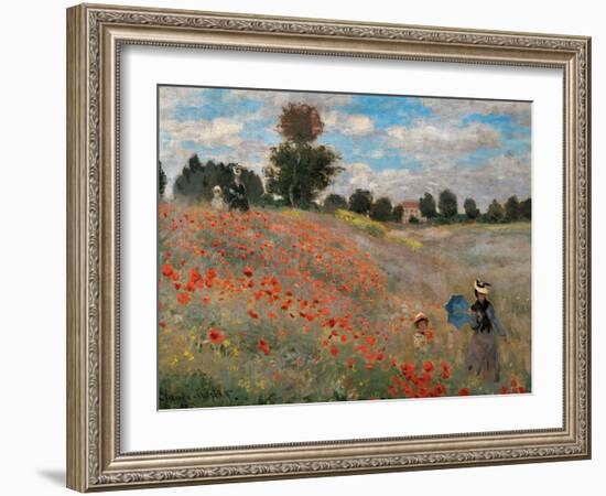 The Poppy Field-Claude Monet-Framed Premium Giclee Print