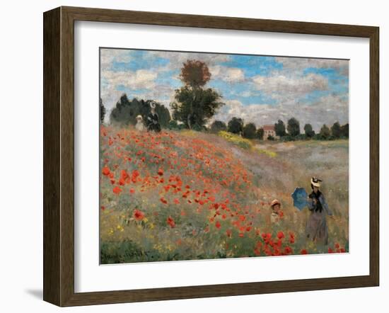 The Poppy Field-Claude Monet-Framed Premium Giclee Print