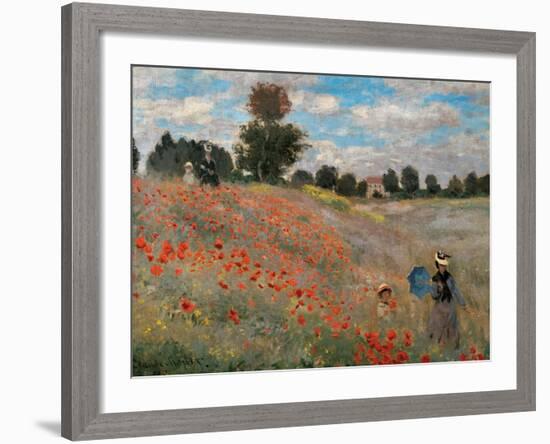 The Poppy Field-Claude Monet-Framed Giclee Print