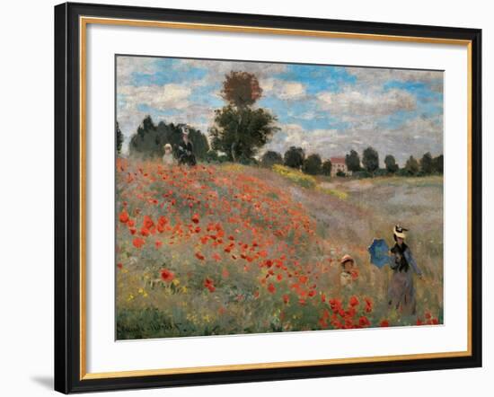 The Poppy Field-Claude Monet-Framed Giclee Print