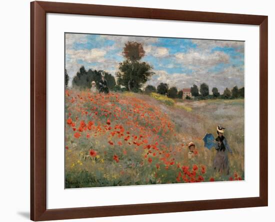 The Poppy Field-Claude Monet-Framed Giclee Print