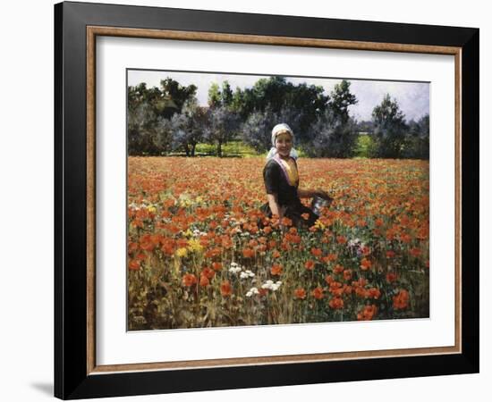 The Poppy Field-George Hitchcock-Framed Giclee Print