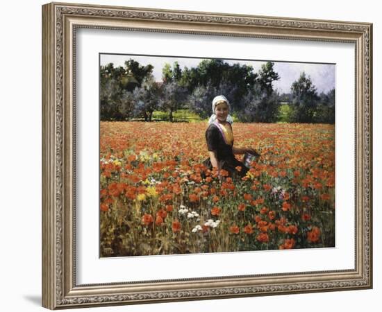 The Poppy Field-George Hitchcock-Framed Giclee Print