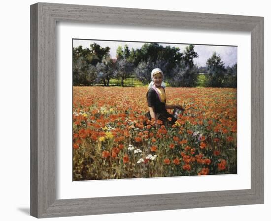 The Poppy Field-George Hitchcock-Framed Giclee Print