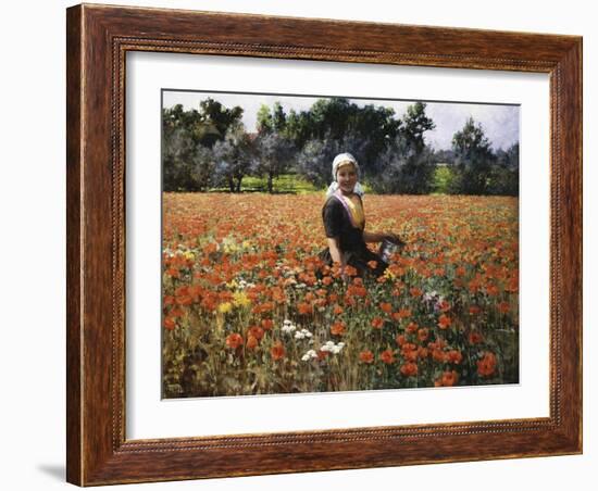 The Poppy Field-George Hitchcock-Framed Giclee Print