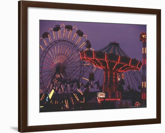 The Popular Midway Section of the New York State Fair-Michael Okoniewski-Framed Photographic Print