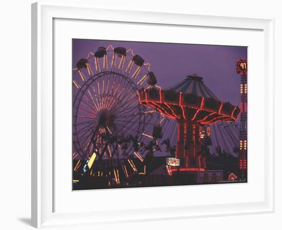 The Popular Midway Section of the New York State Fair-Michael Okoniewski-Framed Photographic Print