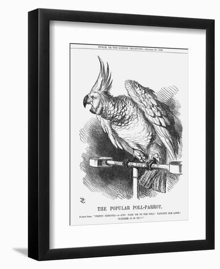 The Popular Poll-Parrot, 1866-John Tenniel-Framed Giclee Print