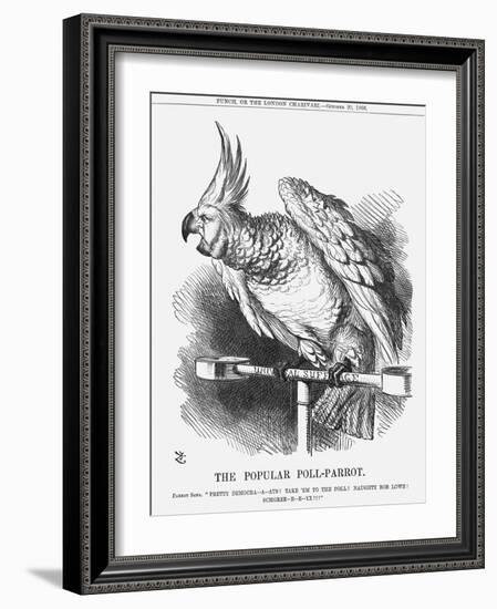 The Popular Poll-Parrot, 1866-John Tenniel-Framed Giclee Print