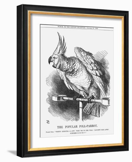 The Popular Poll-Parrot, 1866-John Tenniel-Framed Giclee Print