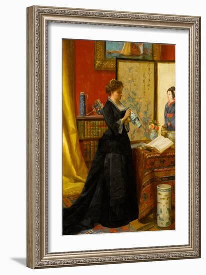 The Porcelain Collector, 1868-Alfred Emile Stevens-Framed Giclee Print