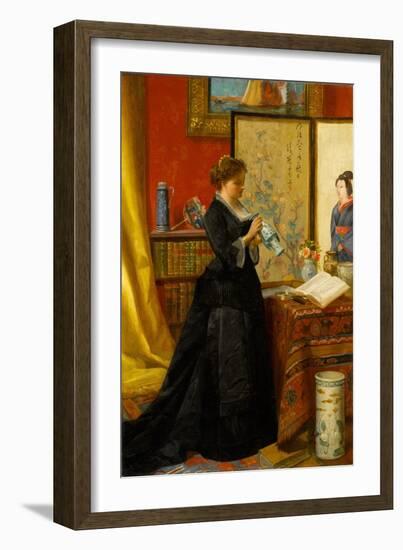 The Porcelain Collector, 1868-Alfred Emile Stevens-Framed Giclee Print