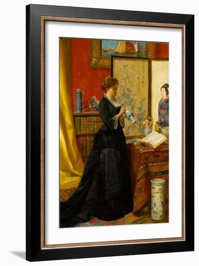 The Porcelain Collector, 1868-Alfred Emile Stevens-Framed Giclee Print