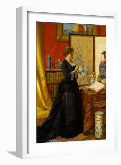 The Porcelain Collector, 1868-Alfred Emile Stevens-Framed Giclee Print