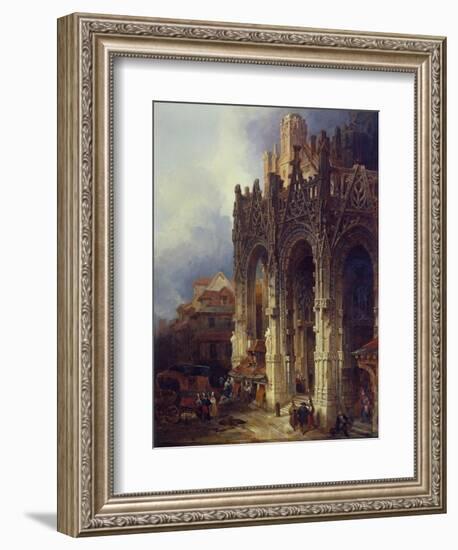 The Porch of St Maclou, Rouen-David Roberts-Framed Giclee Print