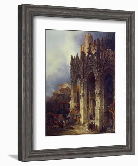The Porch of St Maclou, Rouen-David Roberts-Framed Giclee Print
