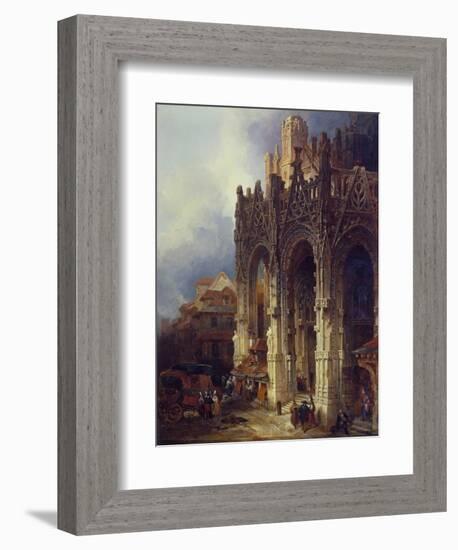 The Porch of St Maclou, Rouen-David Roberts-Framed Giclee Print