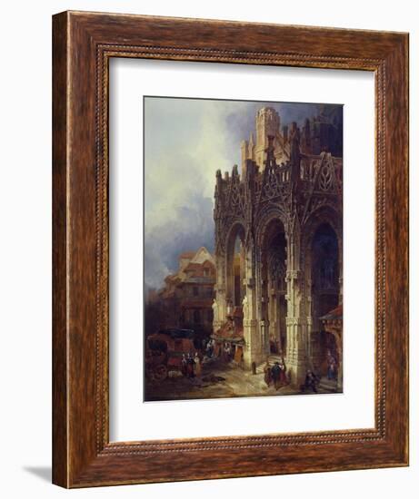 The Porch of St Maclou, Rouen-David Roberts-Framed Giclee Print