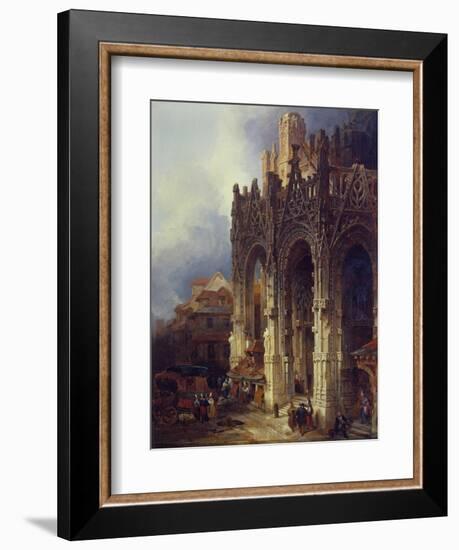 The Porch of St Maclou, Rouen-David Roberts-Framed Giclee Print