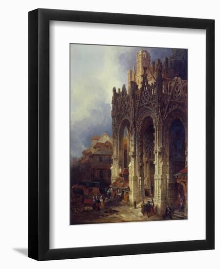 The Porch of St Maclou, Rouen-David Roberts-Framed Giclee Print