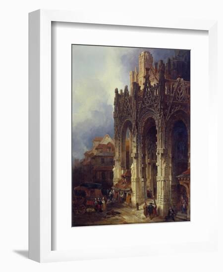 The Porch of St Maclou, Rouen-David Roberts-Framed Giclee Print