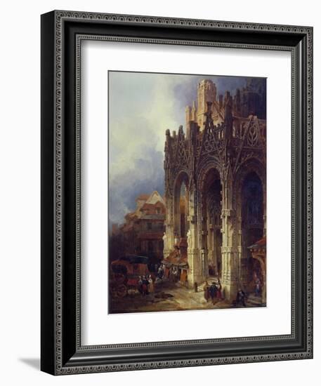 The Porch of St Maclou, Rouen-David Roberts-Framed Giclee Print
