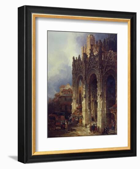 The Porch of St Maclou, Rouen-David Roberts-Framed Giclee Print