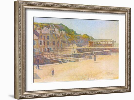 The Port and the Quay at Bessin-Georges Seurat-Framed Art Print