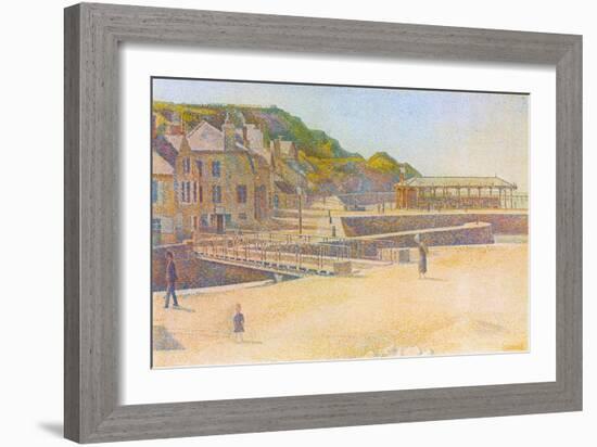 The Port and the Quay at Bessin-Georges Seurat-Framed Art Print