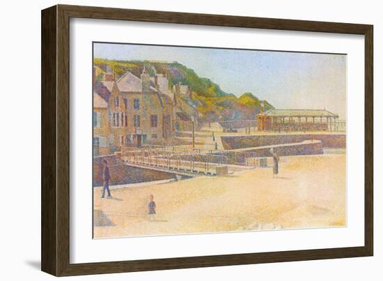 The Port and the Quay at Bessin-Georges Seurat-Framed Art Print