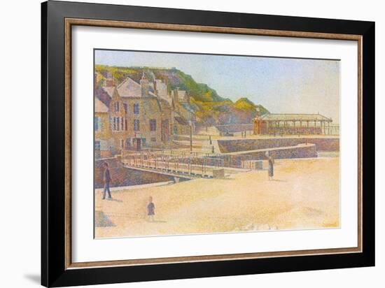 The Port and the Quay at Bessin-Georges Seurat-Framed Art Print